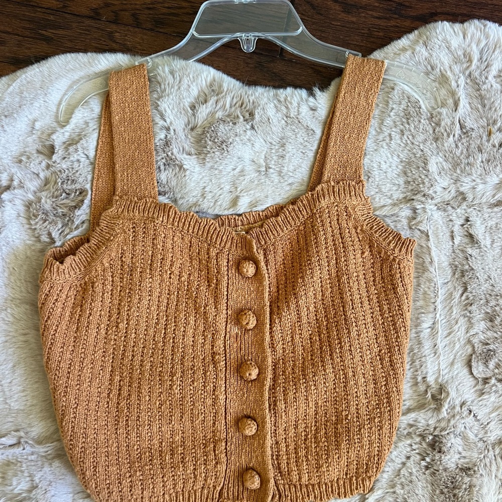 Women's Knit Button-Up Tank Top